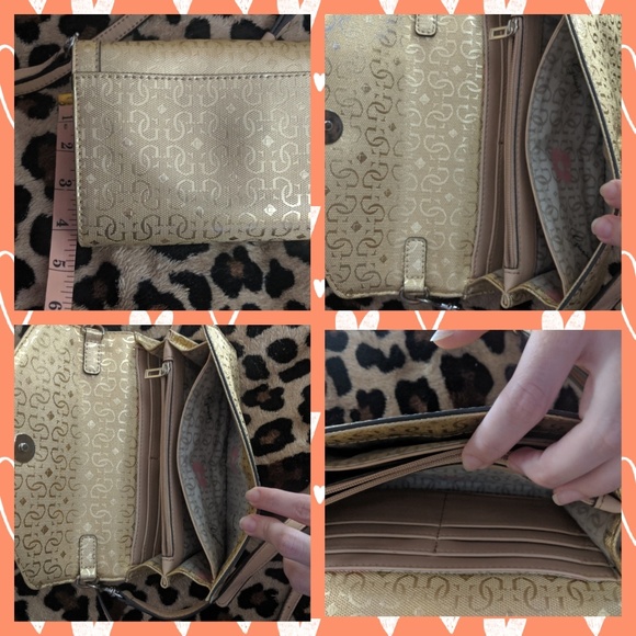 SOLD Beautiful Gold Flowered Guess Crossbody - Picture 5 of 5